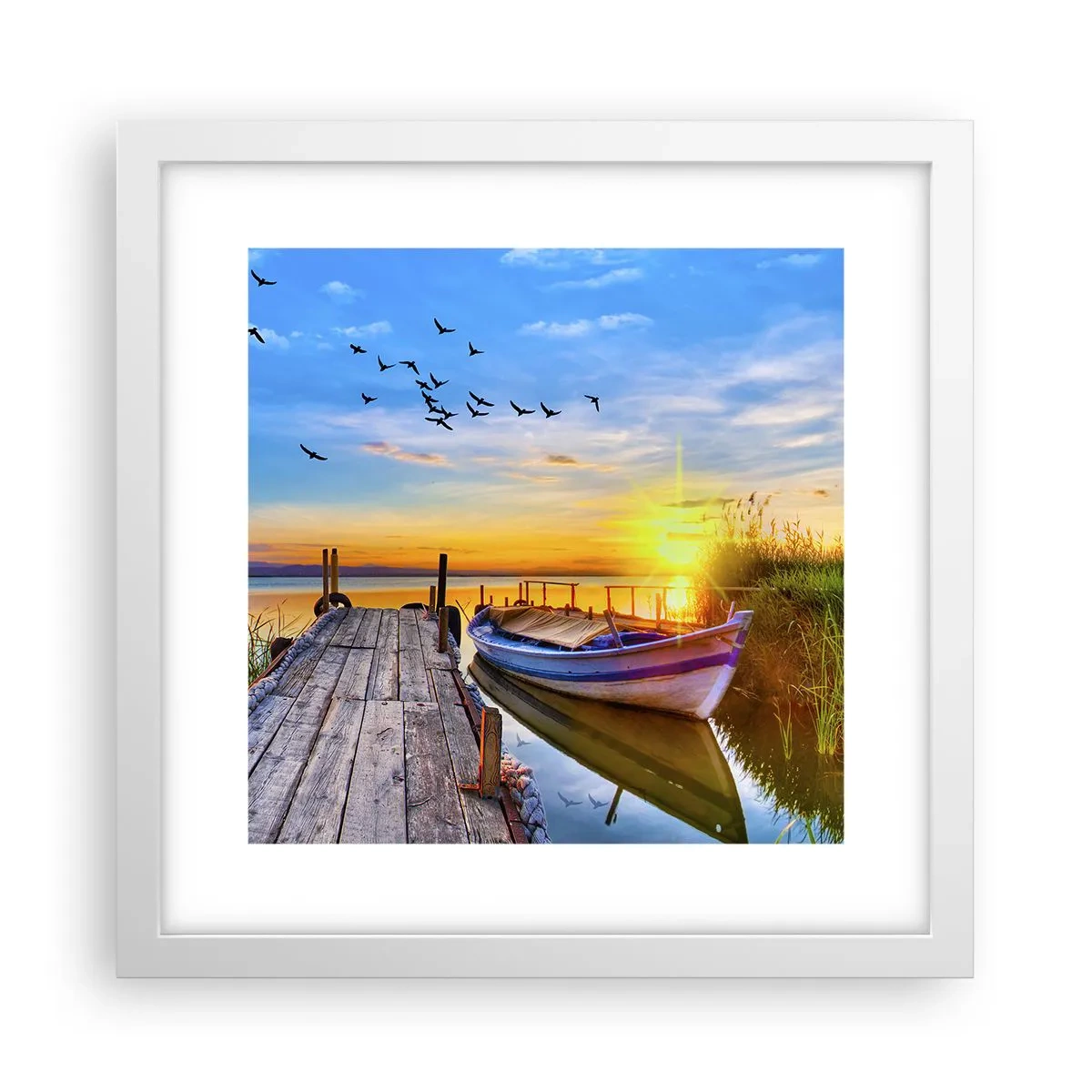 Plakat i hvid ramme - Farvel, indtil i morgen - 30x30 cm