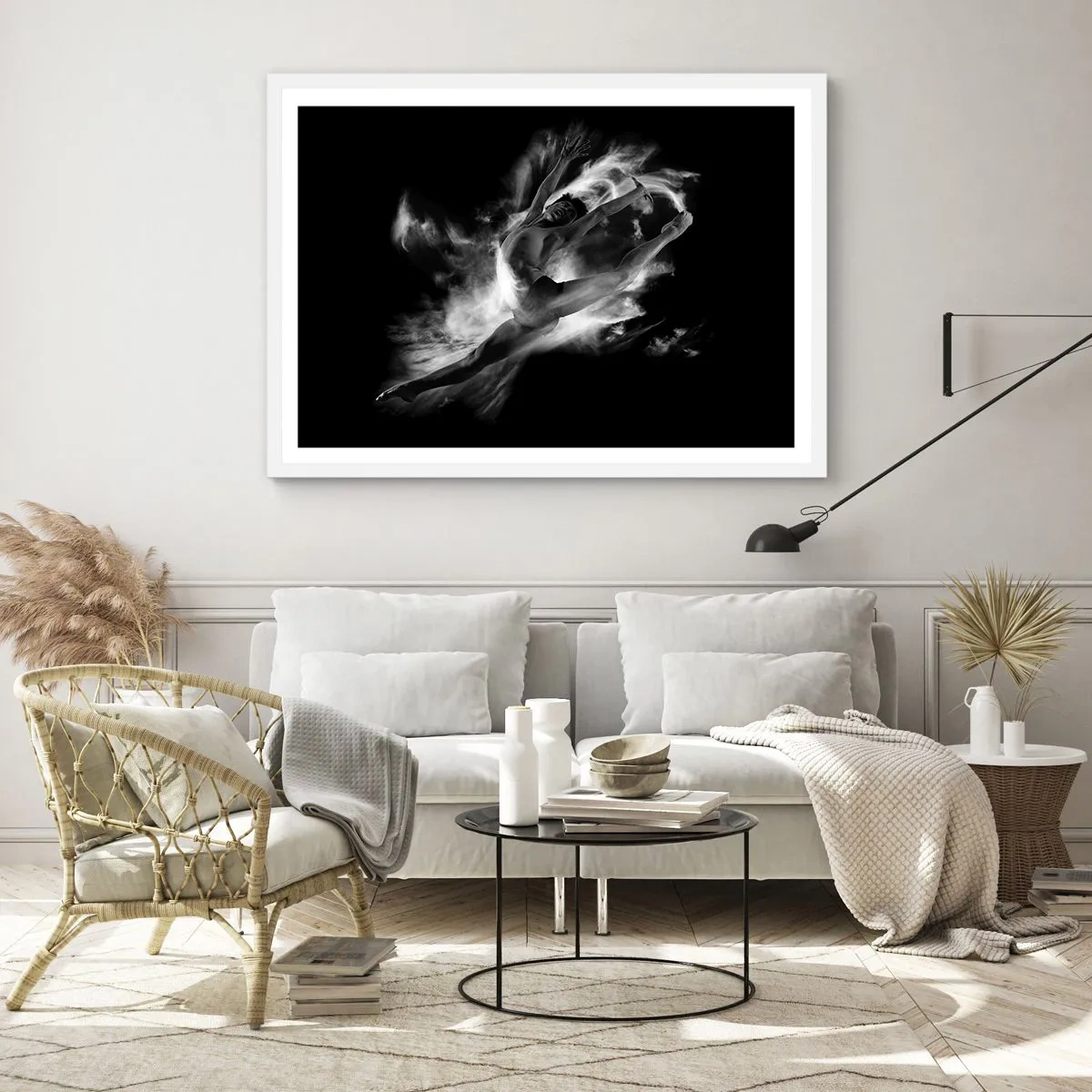 Plakat i hvid ramme - Stoppet under flyvning - 70x50 cm