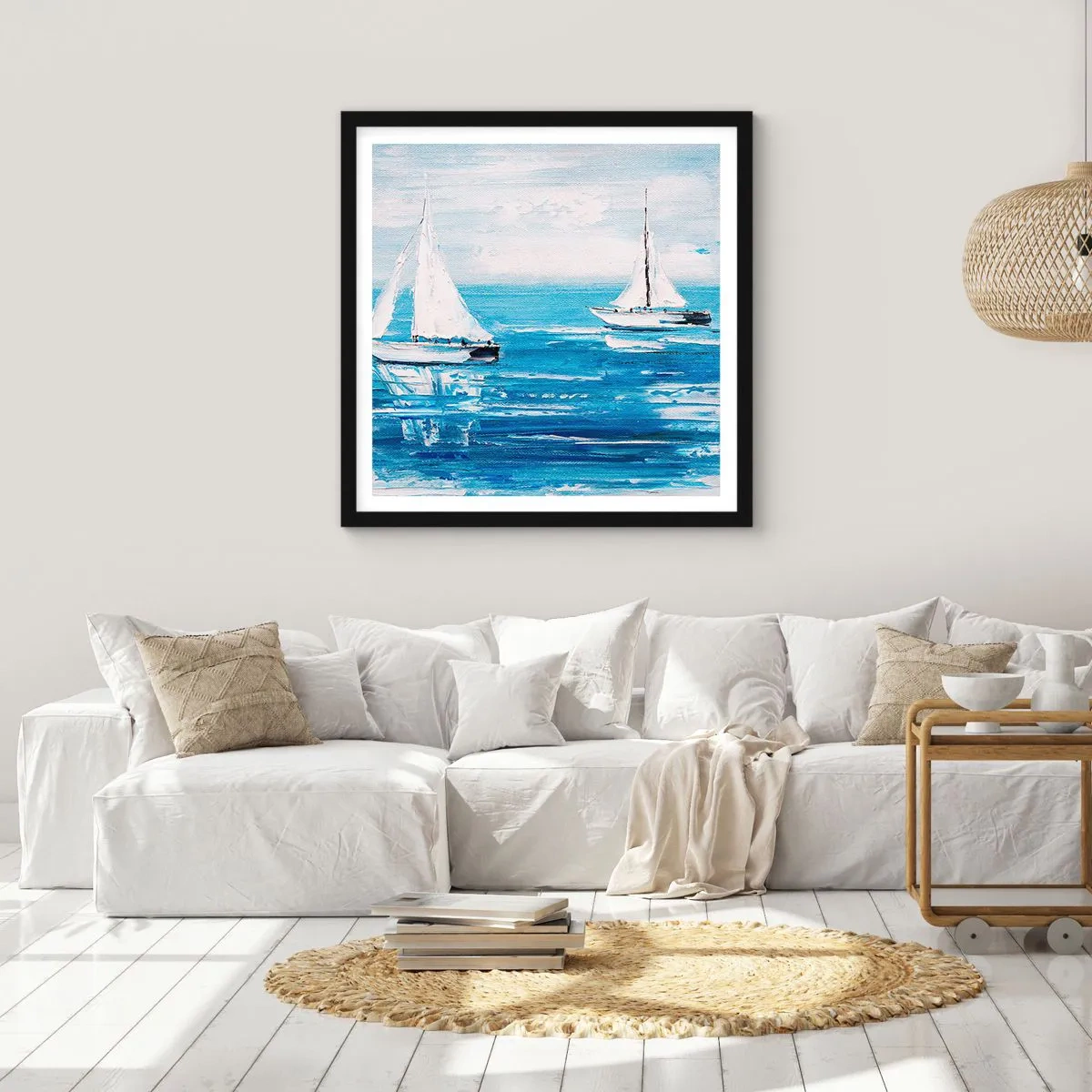 Plakat i sort ramme - Med en ven ved din side - 30x30 cm