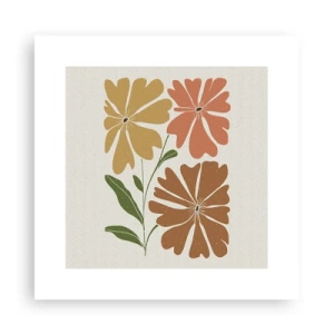 Plakat - Natur og geometri - 30x30 cm