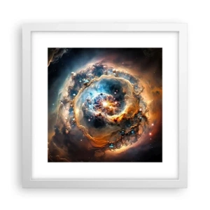 Plakat i hvid ramme - Begyndelse - 30x30 cm