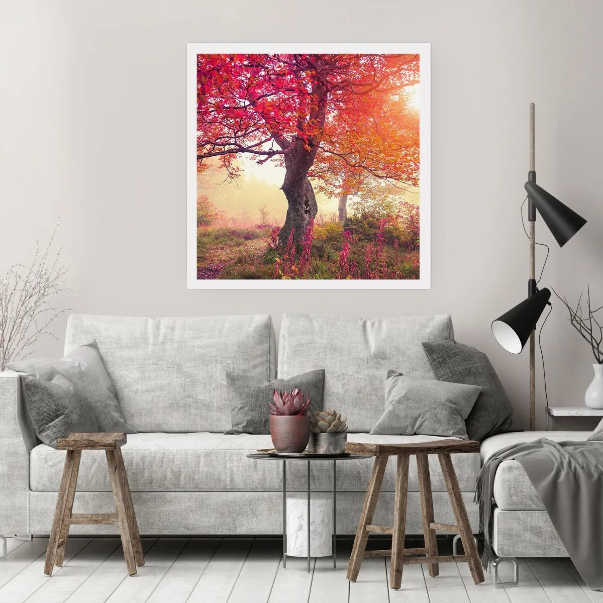 Plakat - Et væld af blomstring - 50x50 cm