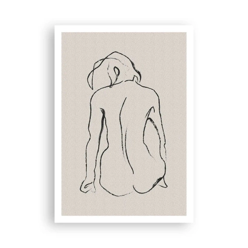 Plakat - Nøgen pige - 70x100 cm