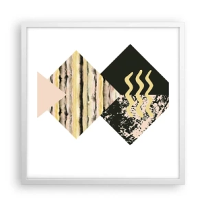 Plakat i hvid ramme - Ikke så simpelt - 50x50 cm