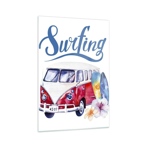 Billede på glas - Agurk - en klassiker for surferen - 70x100 cm