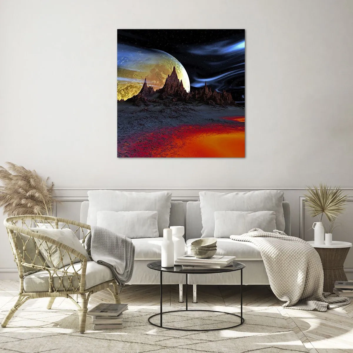 Billede på glas - En ukendt verden - 50x50 cm