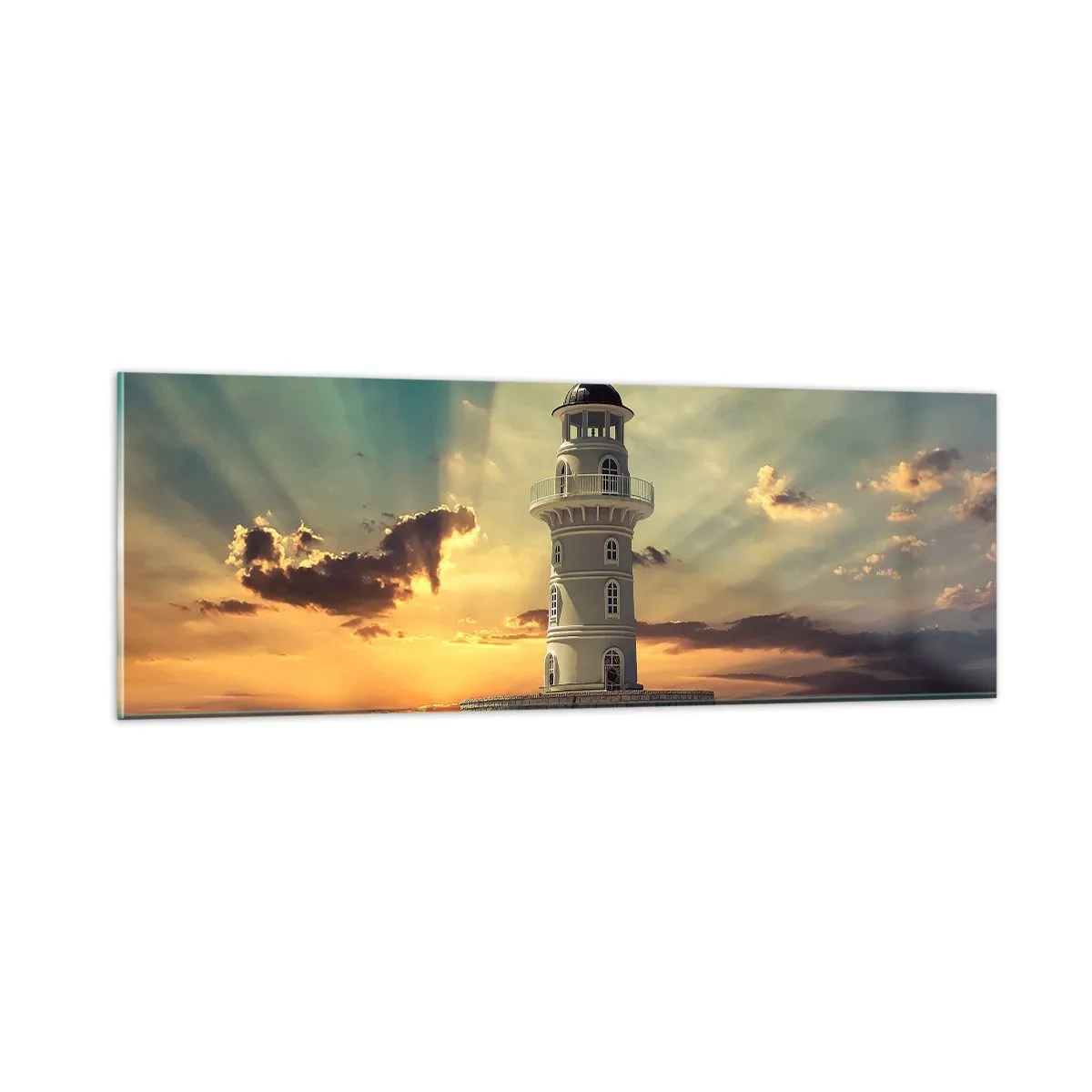 Billede på glas - Lys - Godhed - Skønhed - 90x30 cm