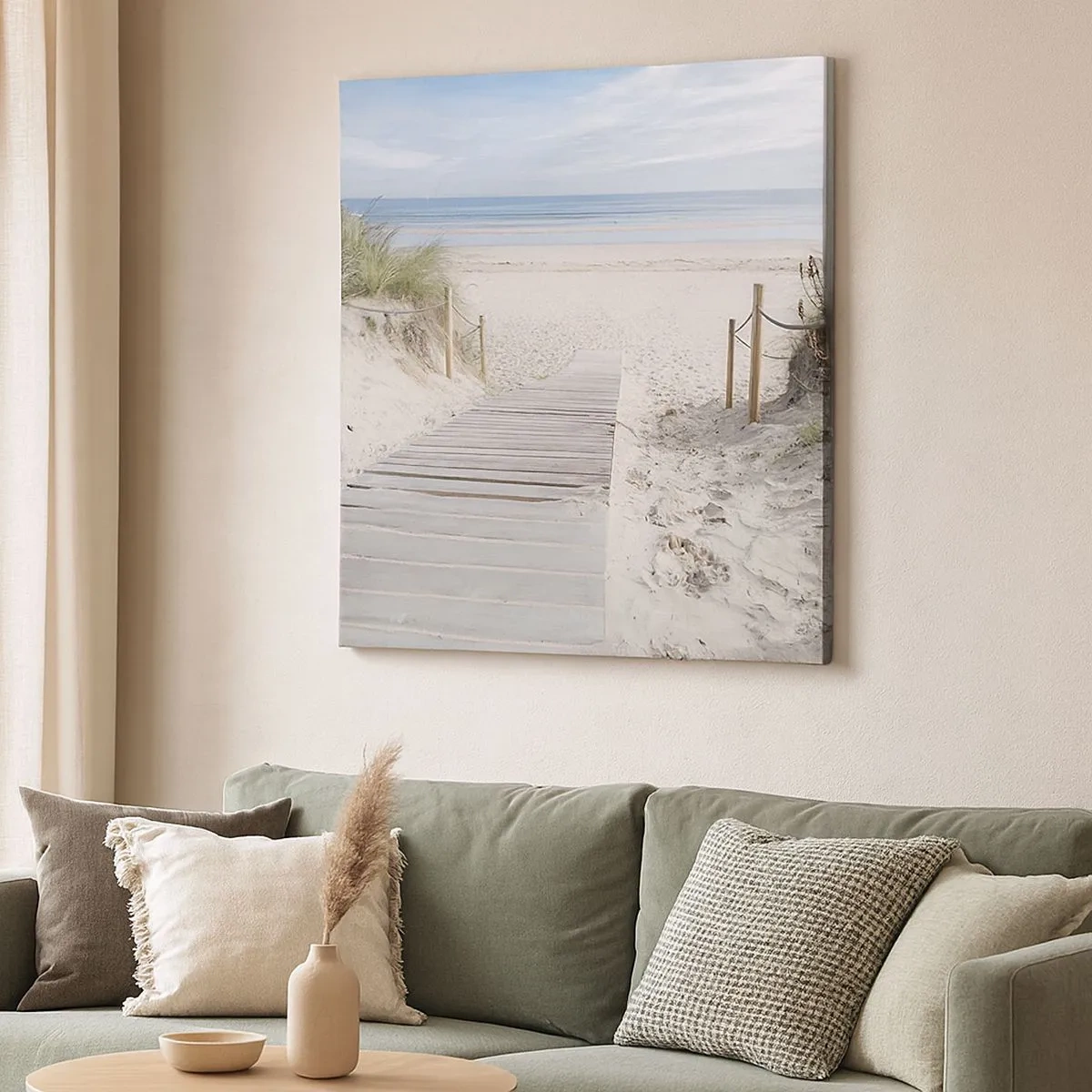 Lærredstryk - Billede på lærred - Ud over horisonten - 30x30 cm