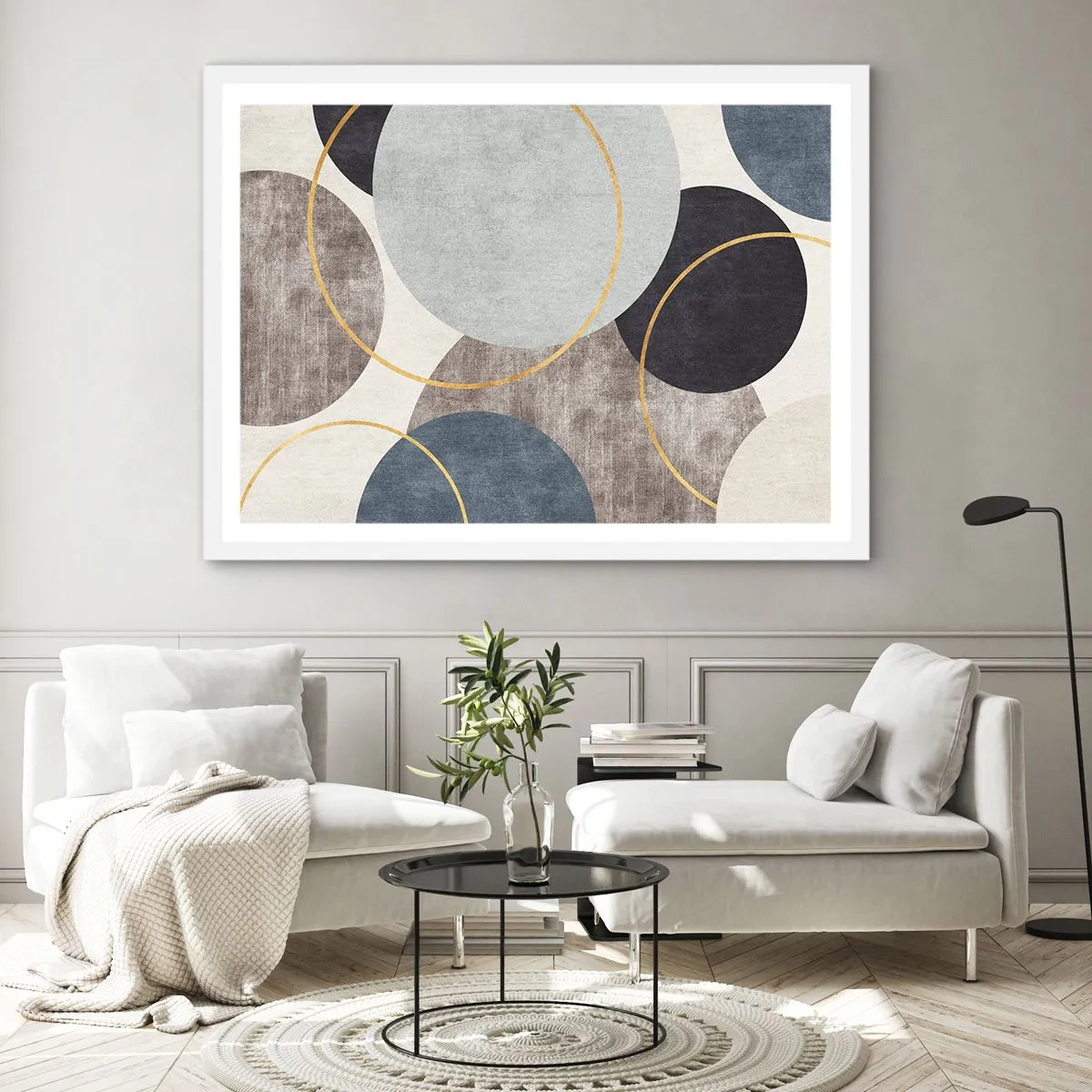 Plakat i hvid ramme - Hjul efter hjul - 50x40 cm