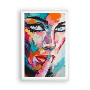 Plakat i hvid ramme - Vores første hemmelighed - 61x91 cm