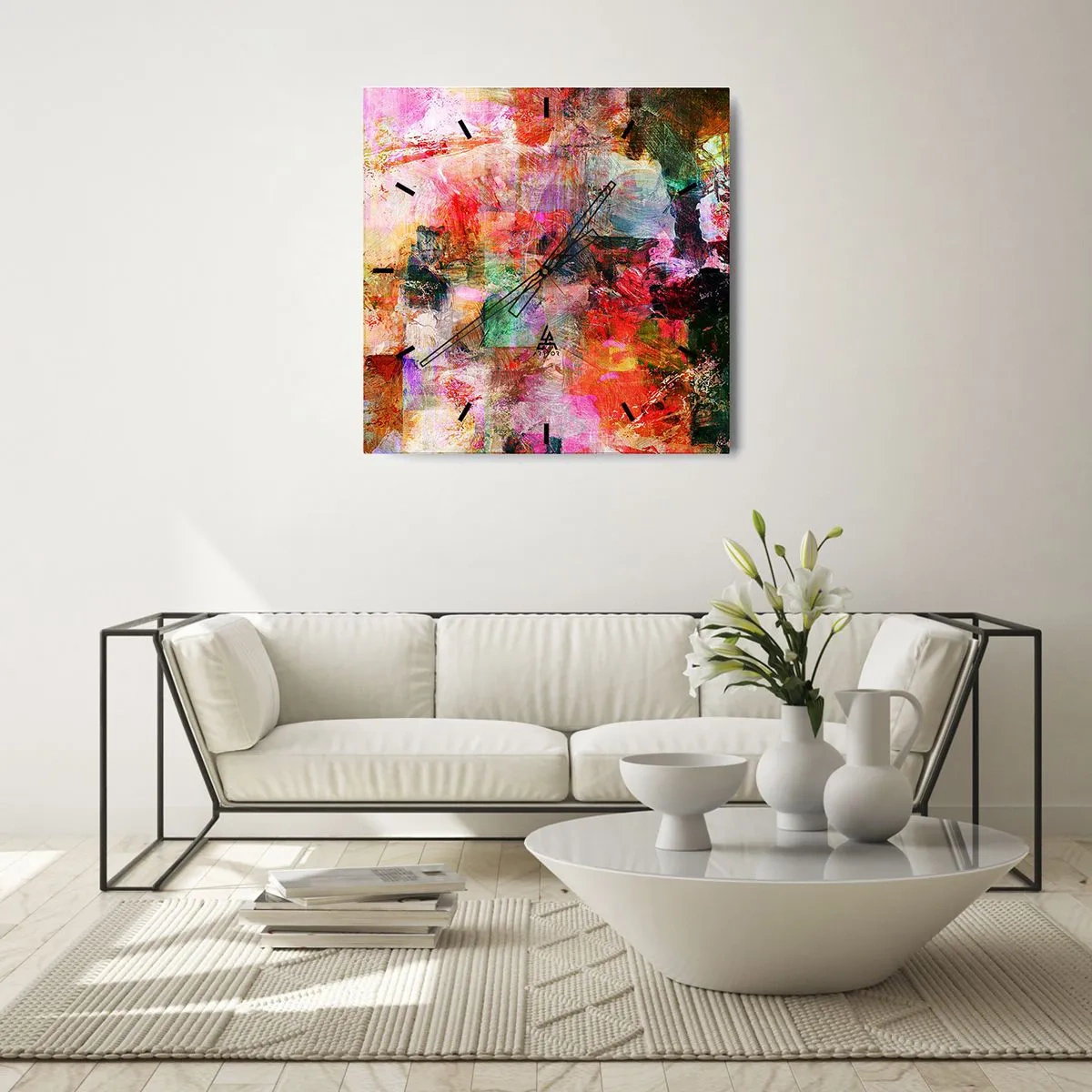 Vægur, Uret - En rejse gennem de forskellige - 40x40 cm