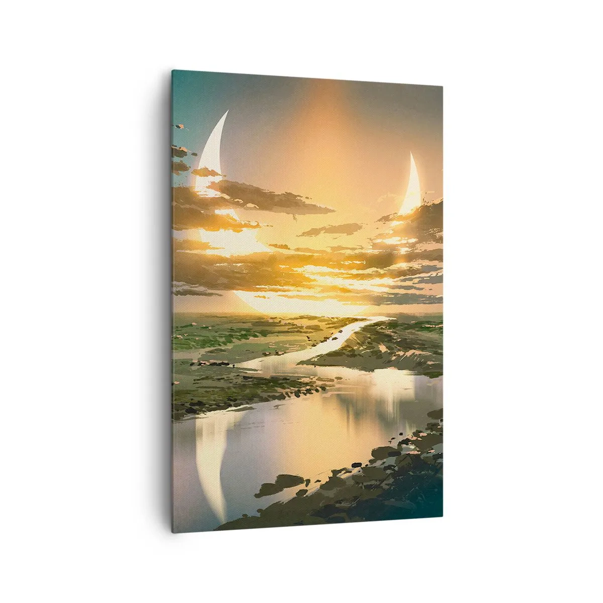 Lærredstryk - Billede på lærred - Et eller andet sted i en galakse langt, langt væk - 80x120 cm