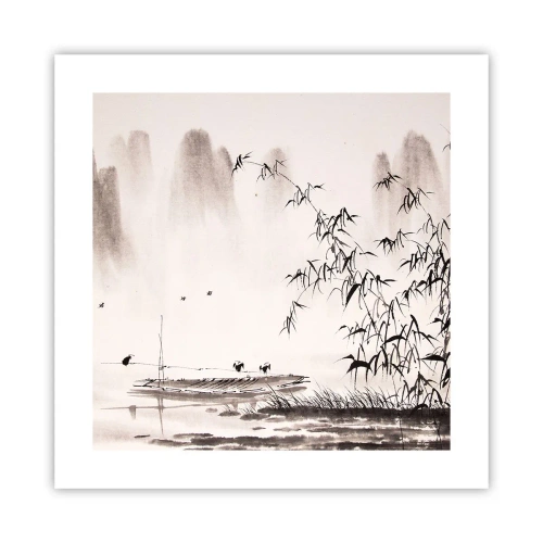 Plakat - Stilhed i rismarkerne - 40x40 cm