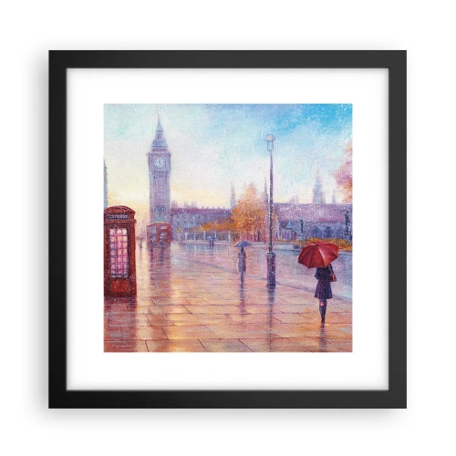 Plakat i sort ramme - En efterårsdag i London - 30x30 cm