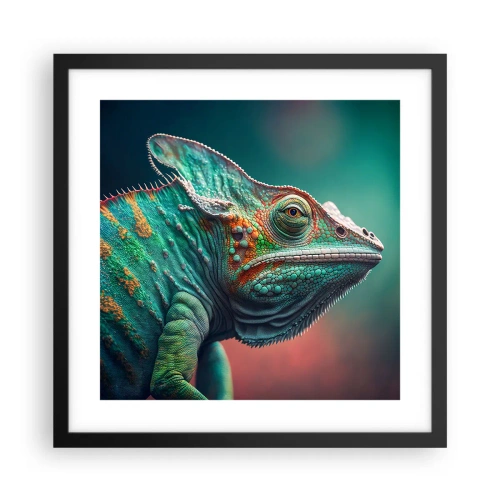 Plakat i sort ramme - Kan du se mig? Ikke godt... - 40x40 cm