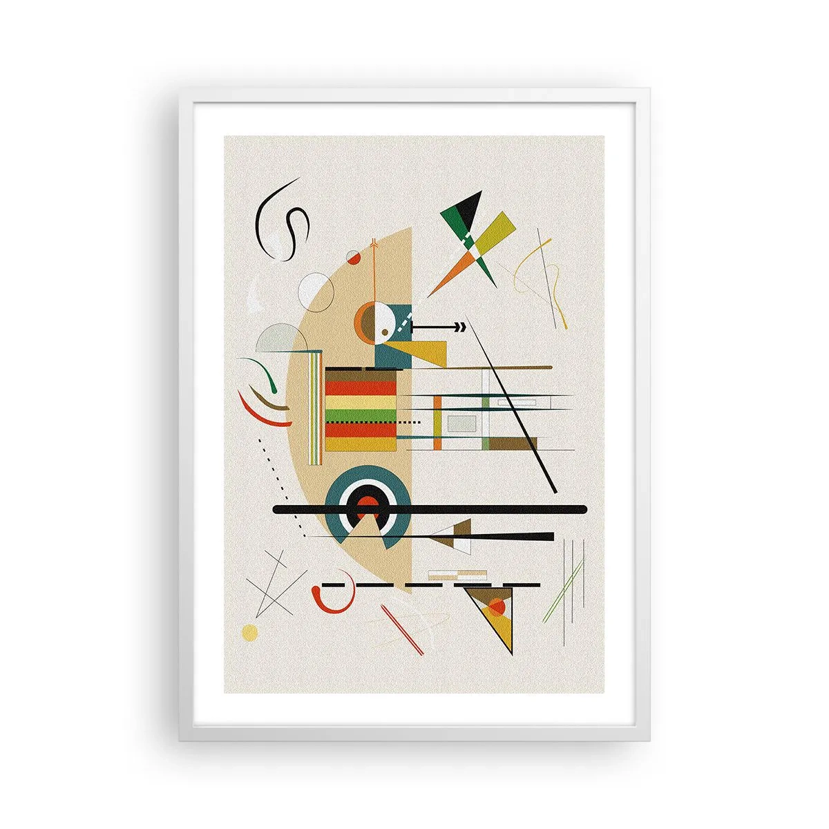 Plakat i hvid ramme - Og verden griner - 50x70 cm