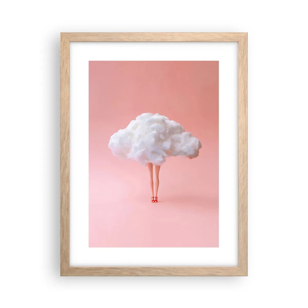 Plakat i ramme af lyst egetræ - Et sødt løfte - 30x40 cm