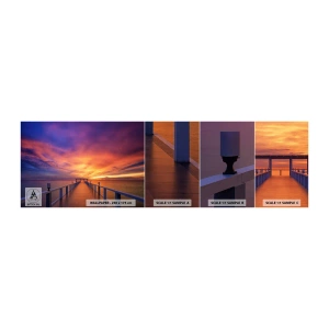 Fototapet Prøve Standard Eco - Uden ende - Landskab, Mole, Solnedgang - 100x30 cm