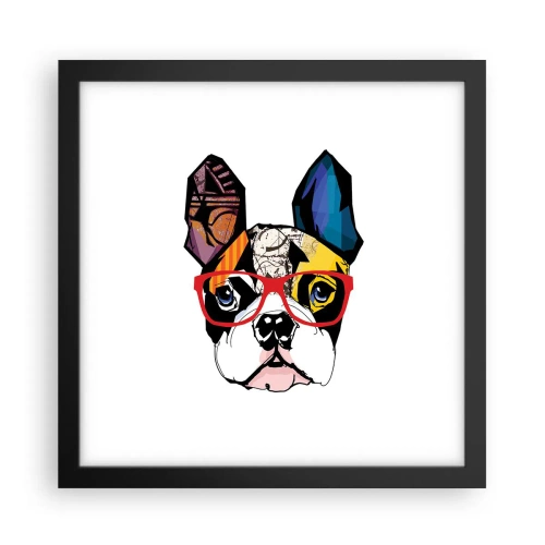 Plakat i sort ramme - Intellektuel - 30x30 cm