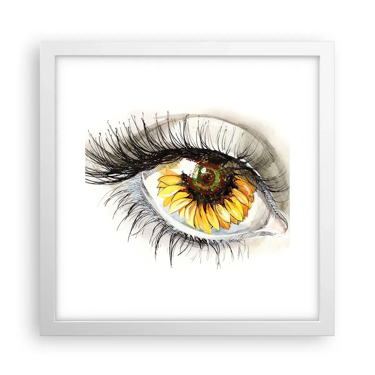 Plakat i hvid ramme - Et look lige så varmt som sommeren - 30x30 cm