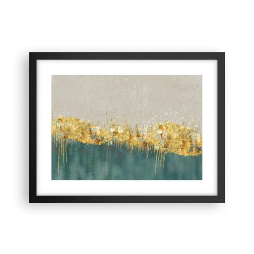 Plakat i sort ramme - Den gyldne grænse - 40x30 cm