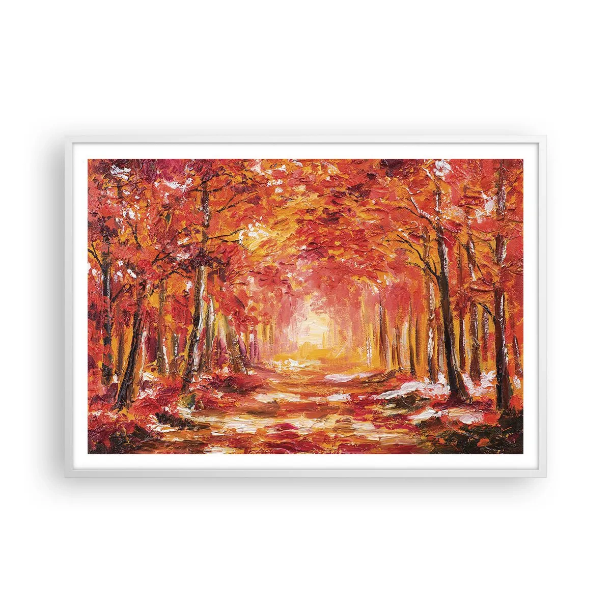 Plakat i hvid ramme - Kobberskov - 100x70 cm