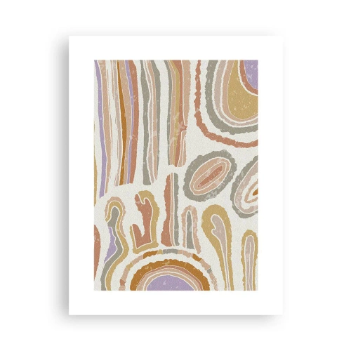 Plakat - Farverige tværsnit - 30x40 cm