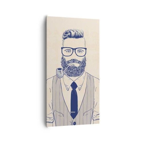 Lærredstryk - Billede på lærred - Munter, maskulin og moderigtig - 65x120 cm