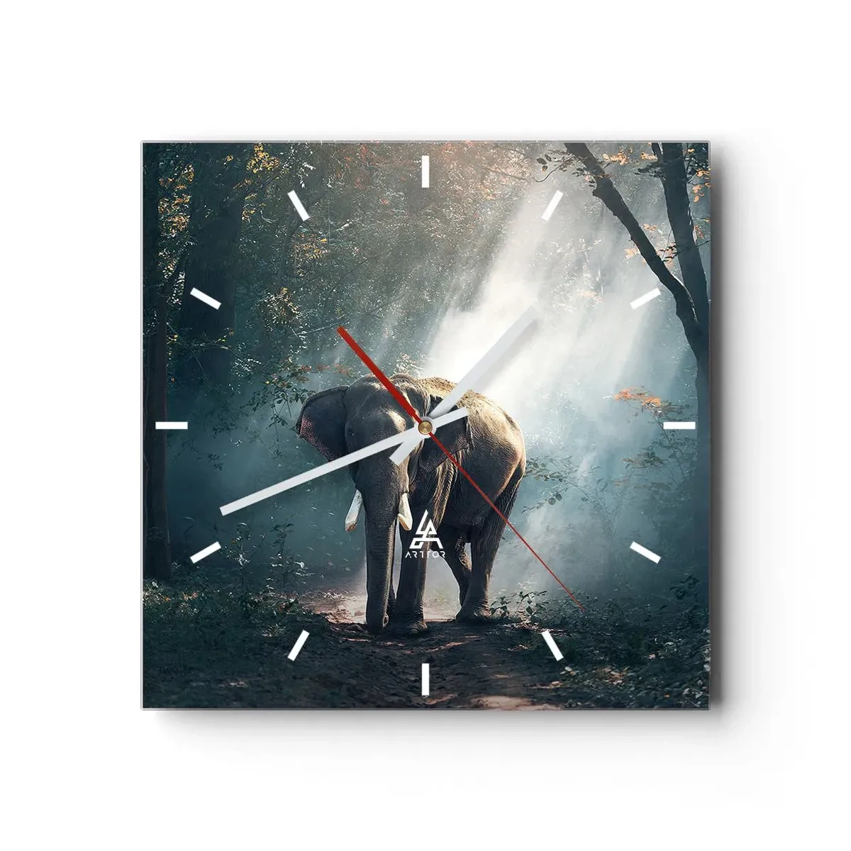 Vægur, Uret - En fredelig gåtur - 40x40 cm