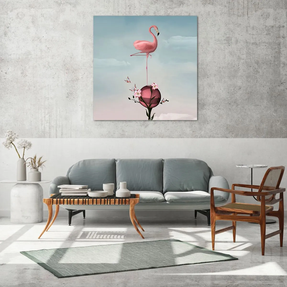 Billede på glas - Basketball allegori - 60x60 cm