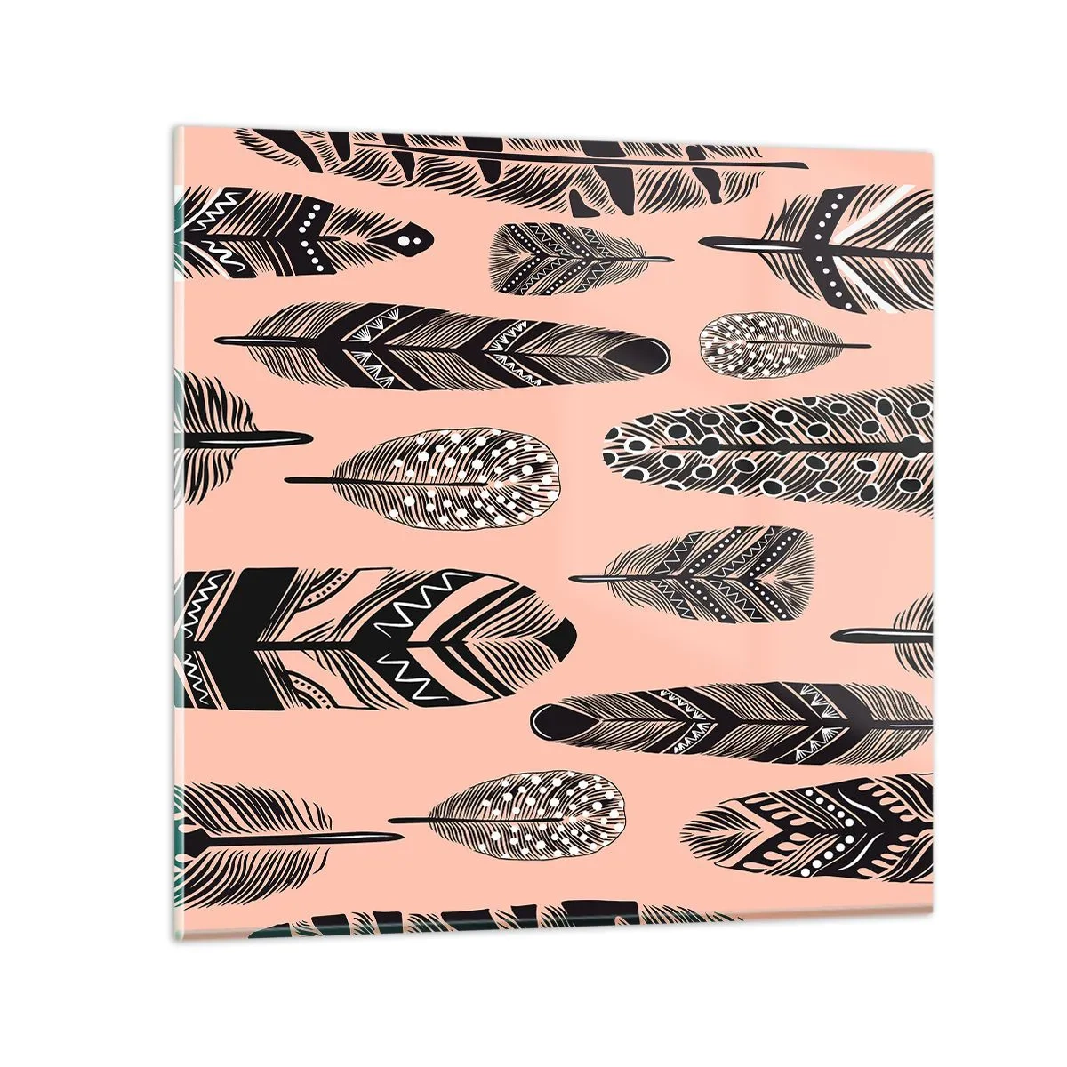 Billede på glas - Indisk samling - 30x30 cm