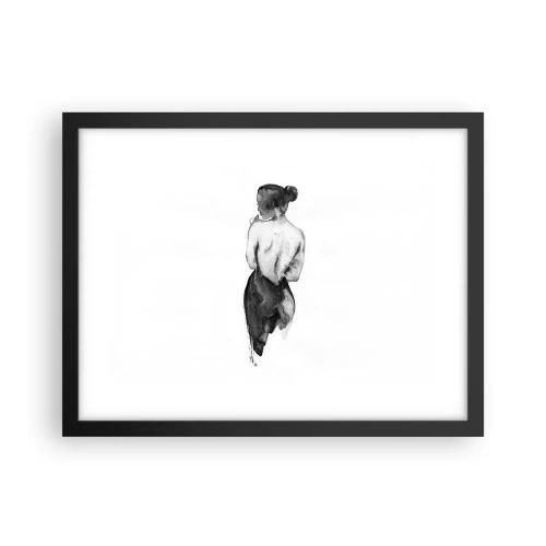 Plakat i sort ramme - Med hende forsvinder verden - 40x30 cm