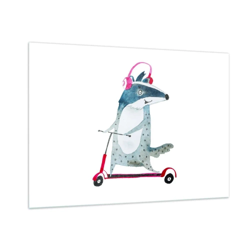 Billede på glas - Grævlingens glæder - 100x70 cm