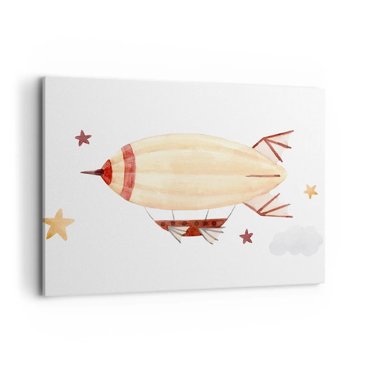 Lærredstryk - Billede på lærred - Et luftskib - 100x70 cm