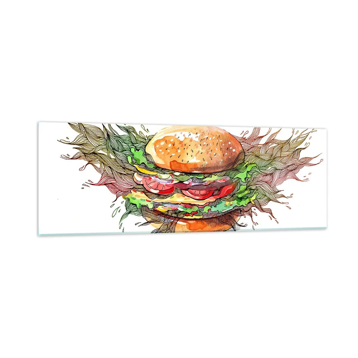 Billede på glas - Varm fristelse - 90x30 cm