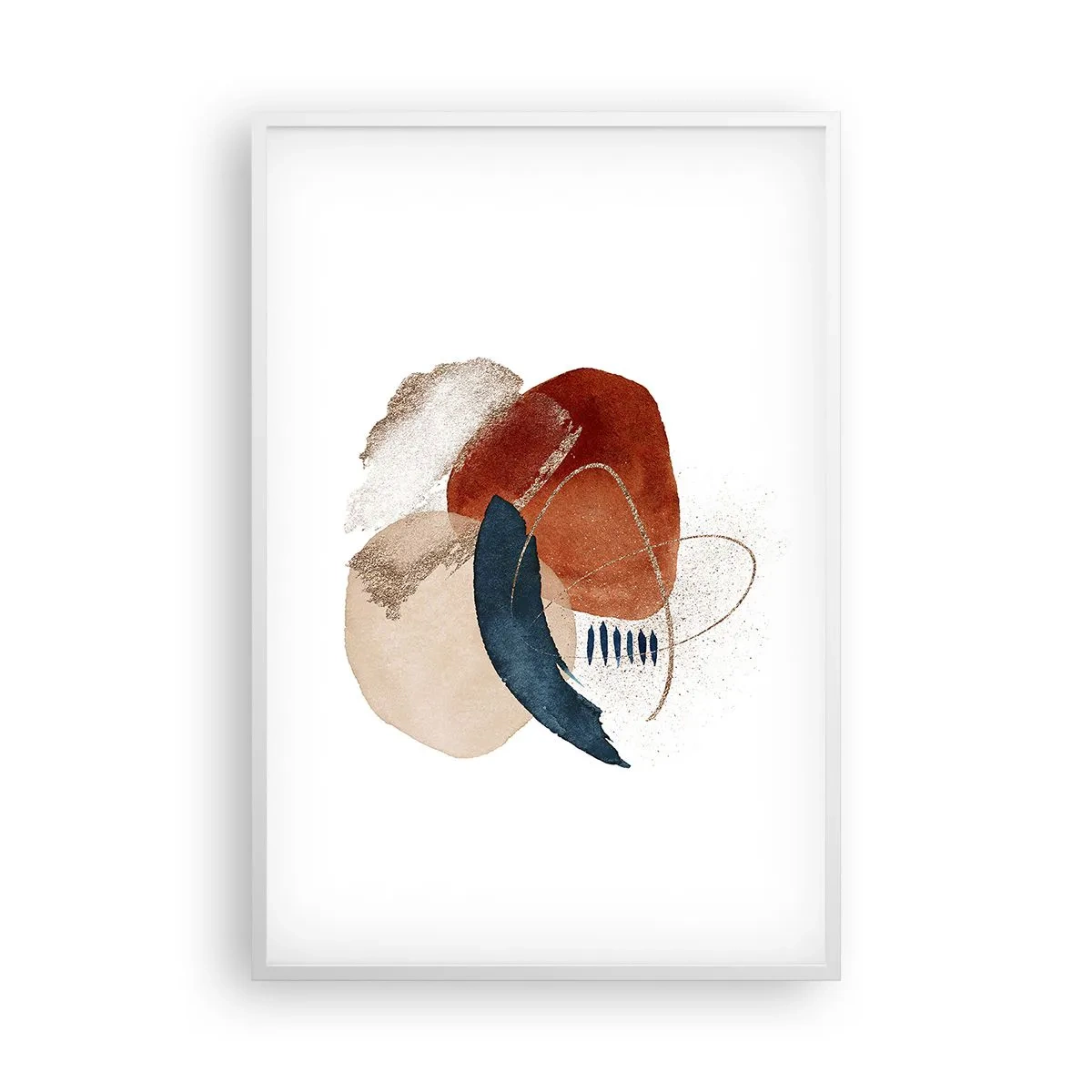 Plakat i hvid ramme - Oval sammensætning - 61x91 cm