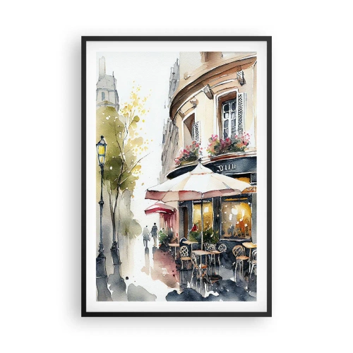 Plakat i sort ramme - En parisisk morgen - 61x91 cm