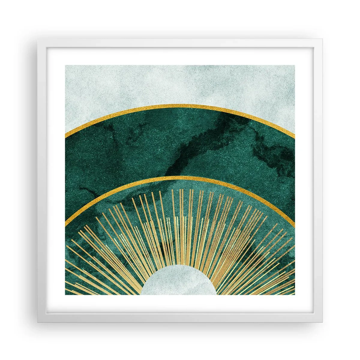 Plakat i hvid ramme - Et anderledes solsystem - 50x50 cm