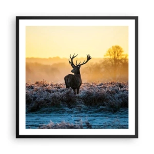 Plakat i sort ramme - Kronet på sine godser - 60x60 cm