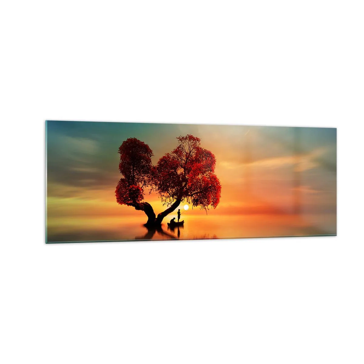 Billede på glas - Fjern og tavs verdensløshed - 140x50 cm