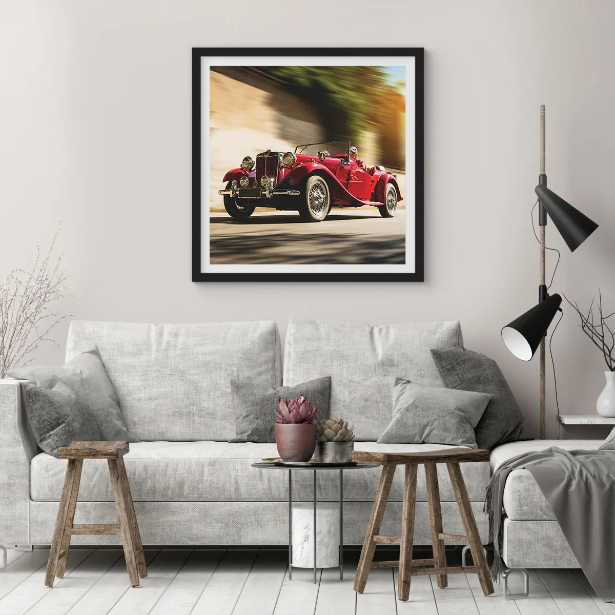 Plakat i sort ramme - Smukkere end Nike fra Samothrake - 30x30 cm