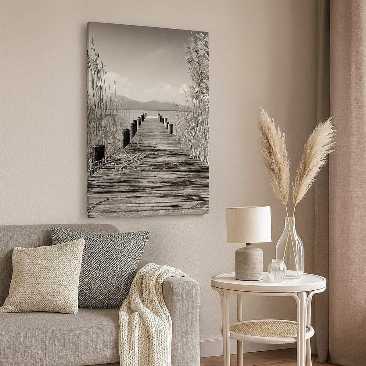 Lærredstryk - Billede på lærred - I græssernes fred - 50x70 cm