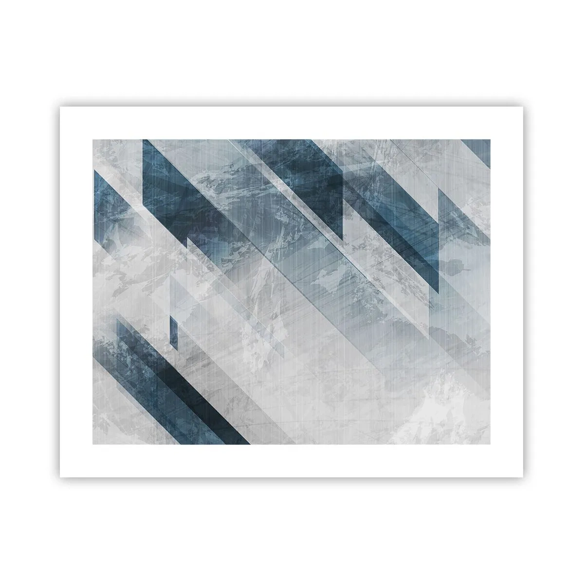 Plakat - Rumlig komposition - bevægelse af gråtoner - 50x40 cm