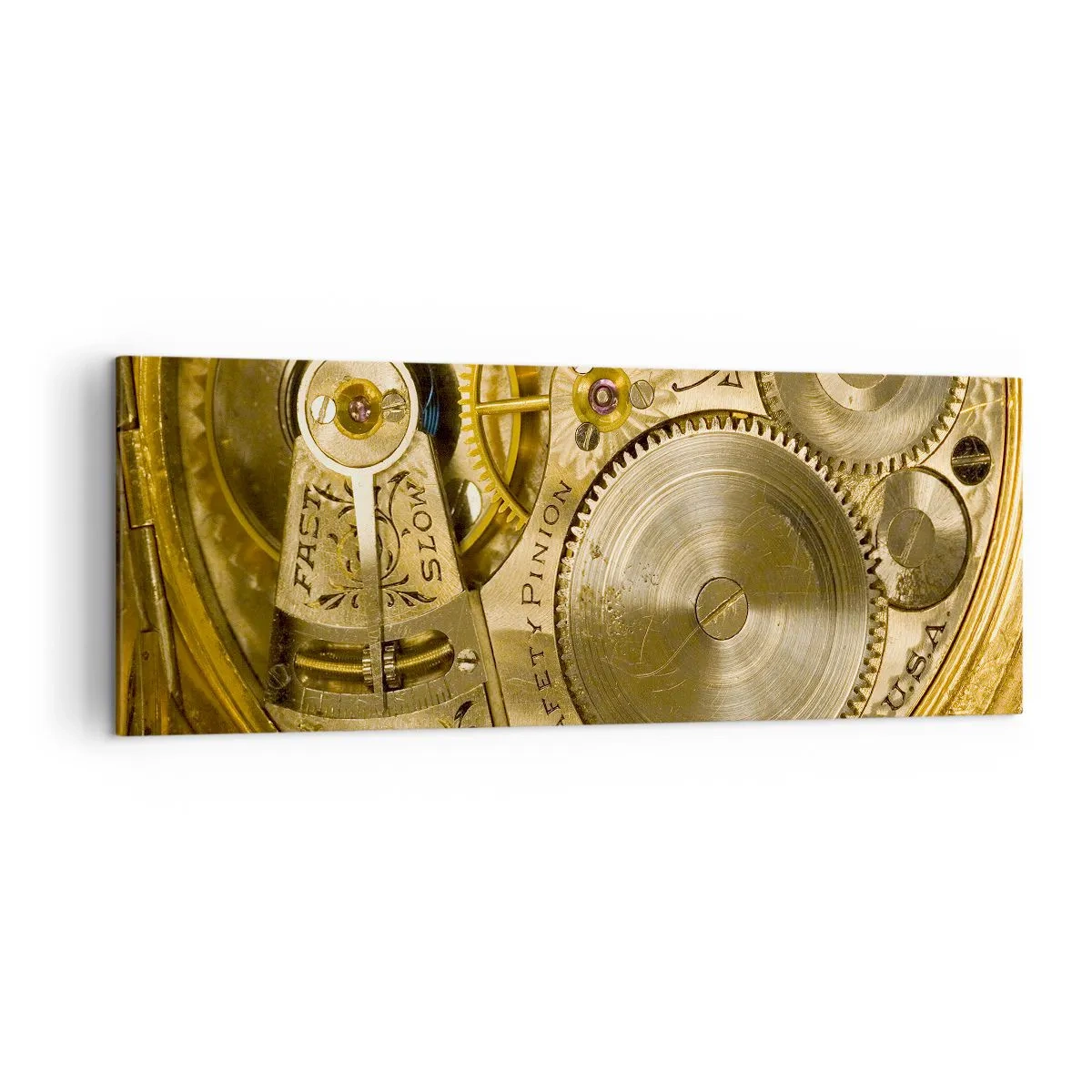 Lærredstryk - Billede på lærred - Følg med tiden - 140x50 cm