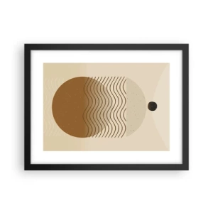 Plakat i sort ramme - Om geometriske figurers oprindelse - 40x30 cm