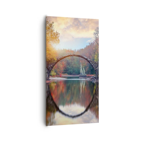 Lærredstryk - Billede på lærred - På den anden side af spejlet - 65x120 cm