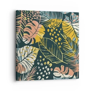 Lærredstryk - Billede på lærred - Løvrig fantasi - 30x30 cm