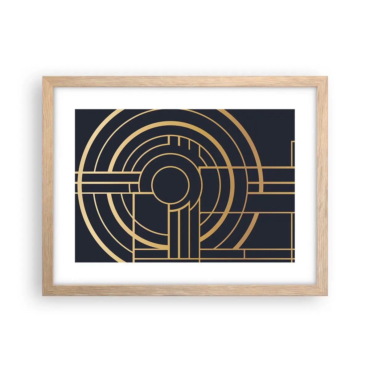 Plakat i ramme af lyst egetræ - At vende tingene på hovedet - 40x30 cm