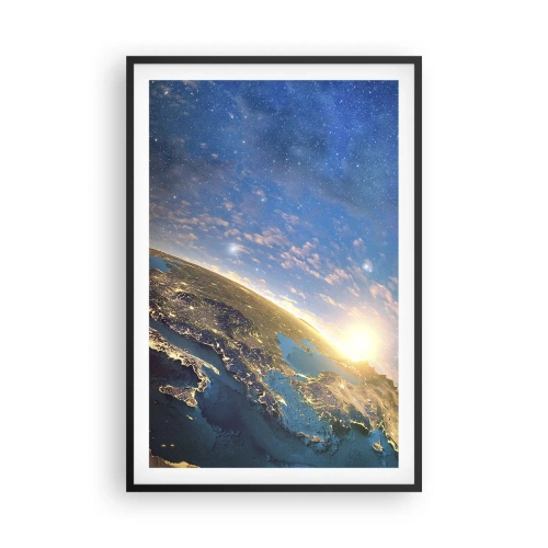 Plakat i sort ramme - Lad os se på hinanden på afstand - 61x91 cm