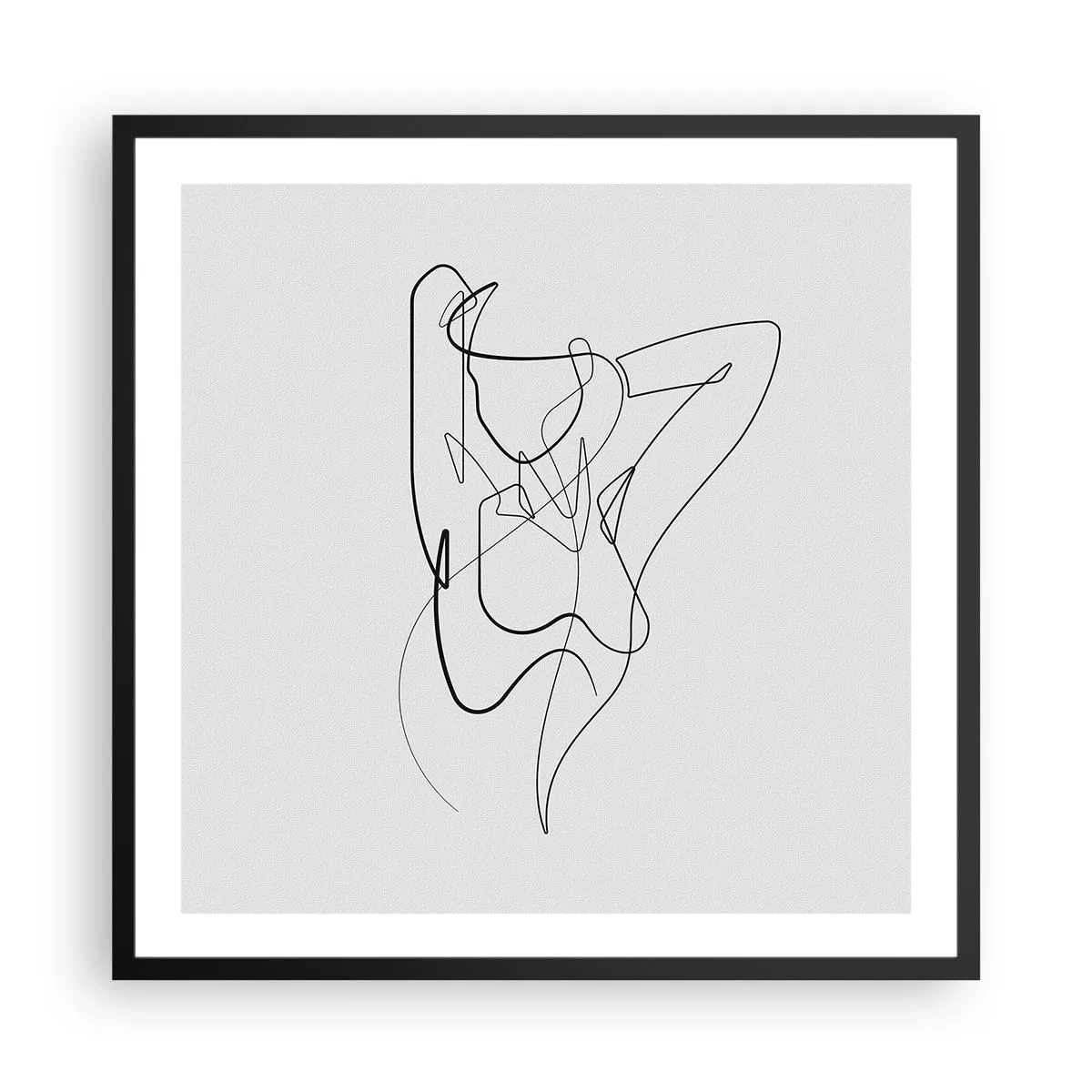 Plakat i sort ramme - Virkelig, hvad er du for en person... - 60x60 cm